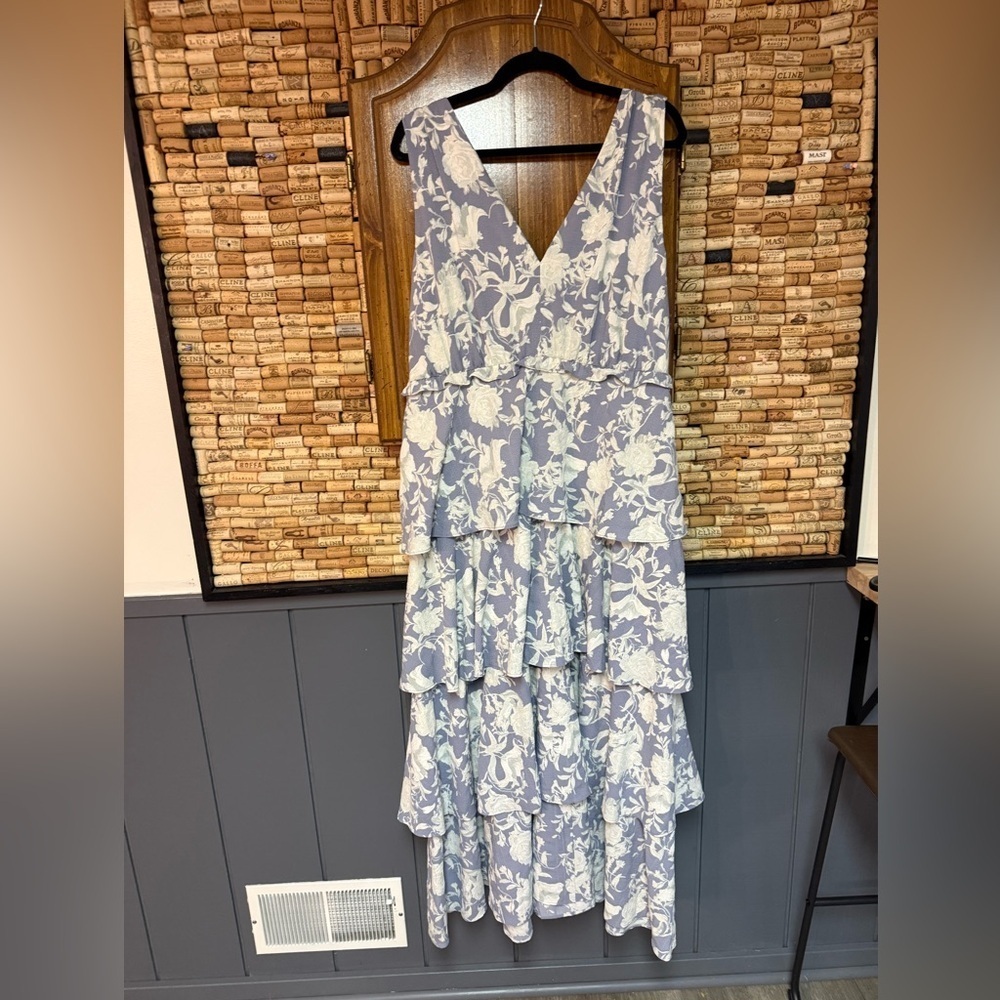 Nordstrom Chelsea28 lilac floral tiered maxi dress size XXL - Picture 2 of 8